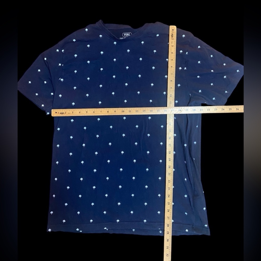 PD&C Dark Blue Tee with Palm Trees - Picture 3 of 6
